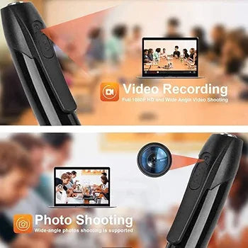 Zinzo 3-in-1 Premium HD 1080P Spy Camera Pen (32GB Included) 🖊️🎥